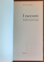 Kleist: I racconti - Garzanti - I grandi libri