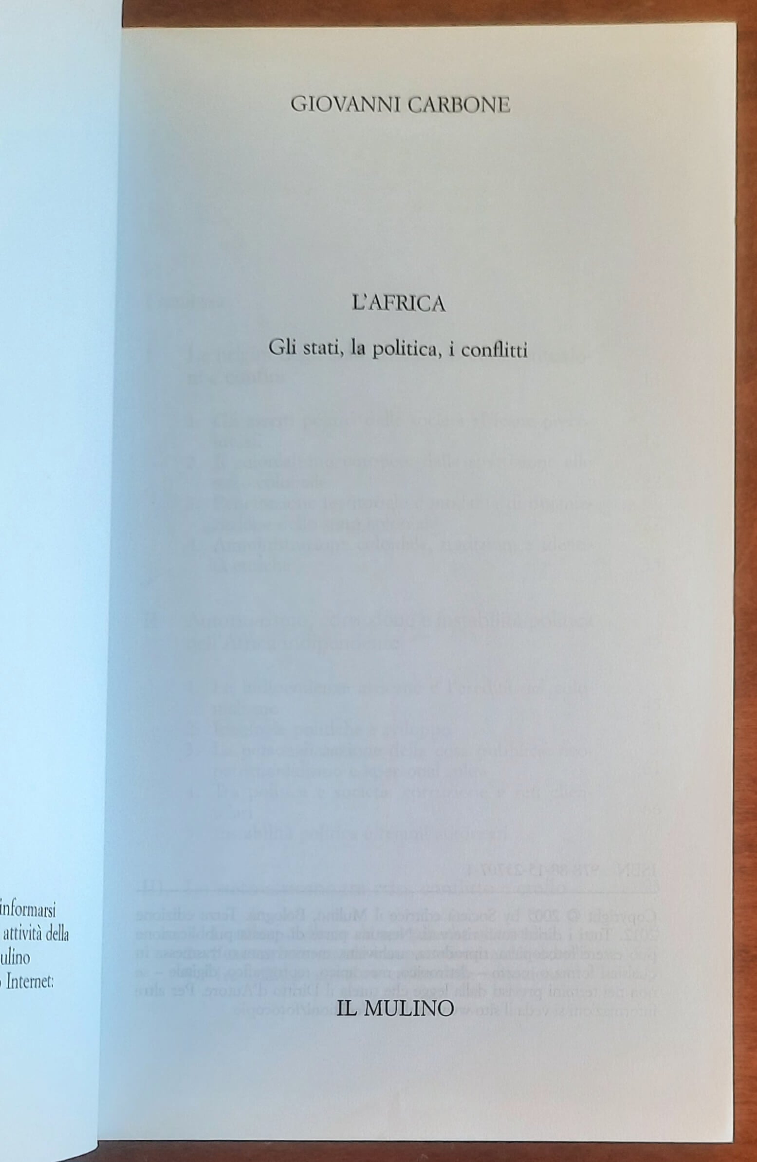 L’Africa. Gli stati, la politica, i conflitti - Giovanni Carbone - Il Mulino