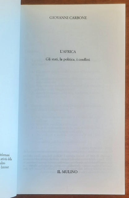 L’Africa. Gli stati, la politica, i conflitti - Giovanni Carbone - Il Mulino