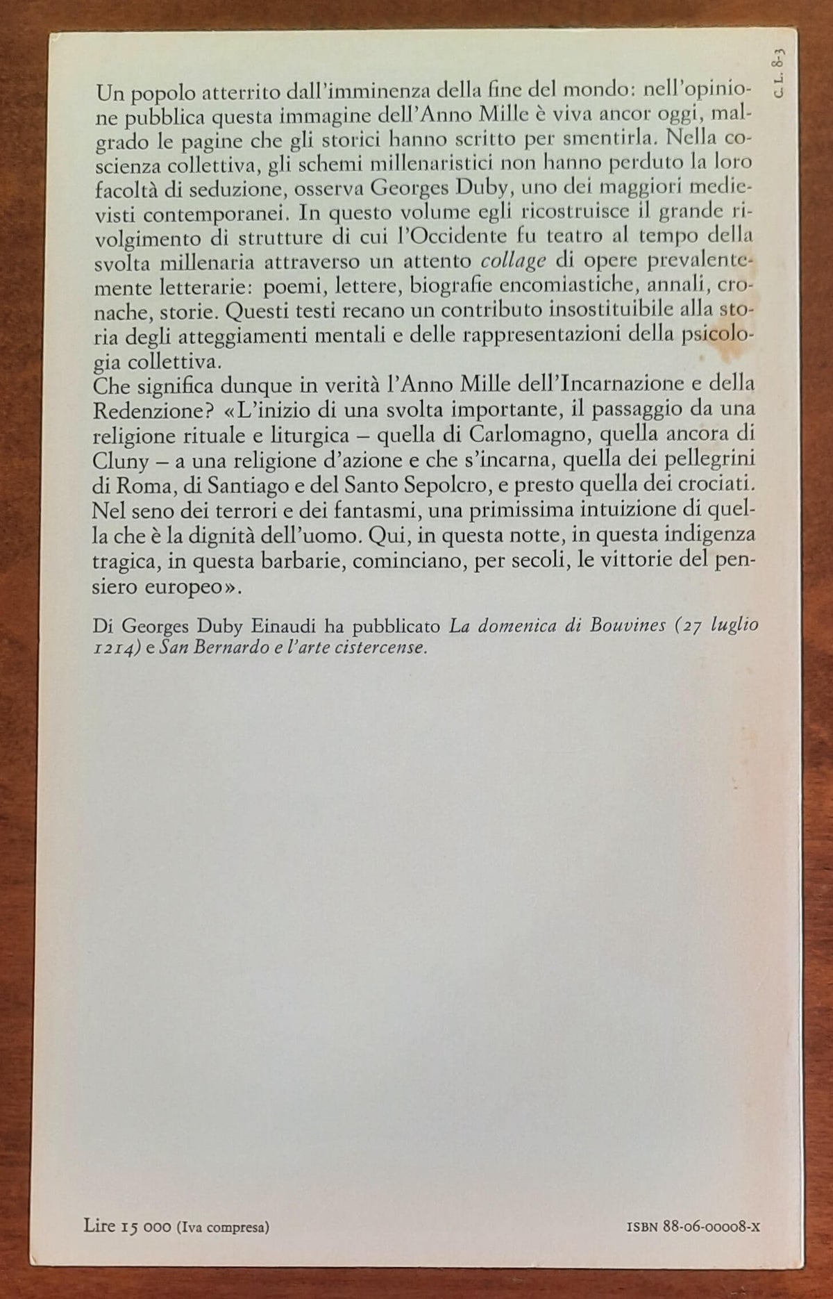 L’Anno Mille. Storia religiosa e psicologia collettiva - Einaudi