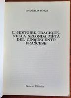 L’ «Histoire tragique» nella seconda metà del Cinquecento francese
