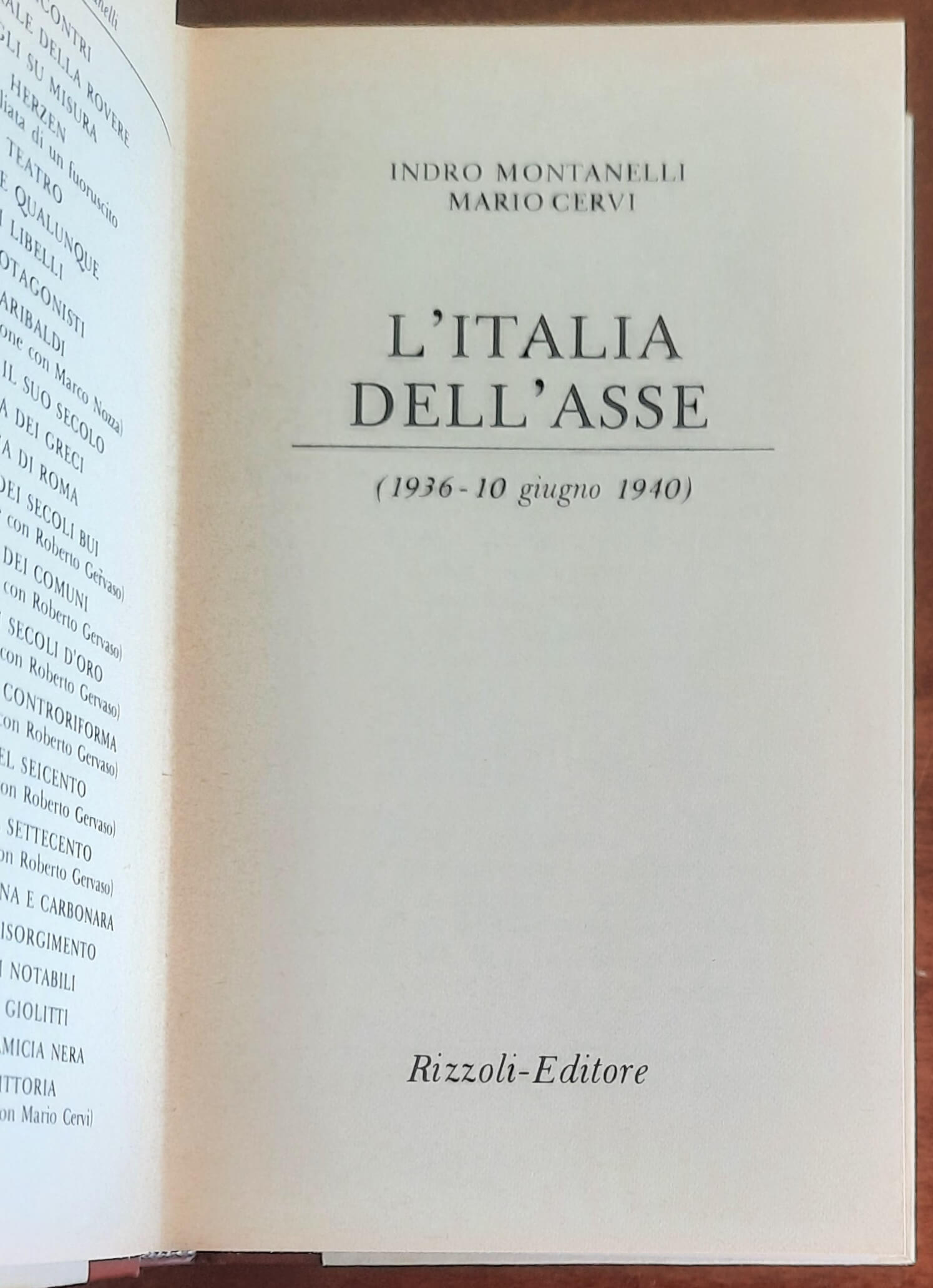 L’Italia dell’asse (1936 - 10 giugno 1940) - Rizzoli