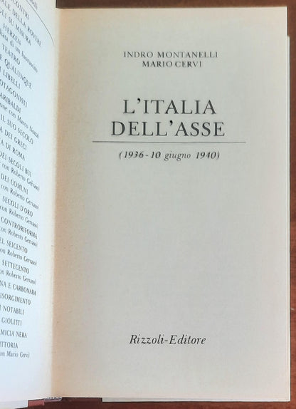 L’Italia dell’asse (1936 - 10 giugno 1940) - Rizzoli