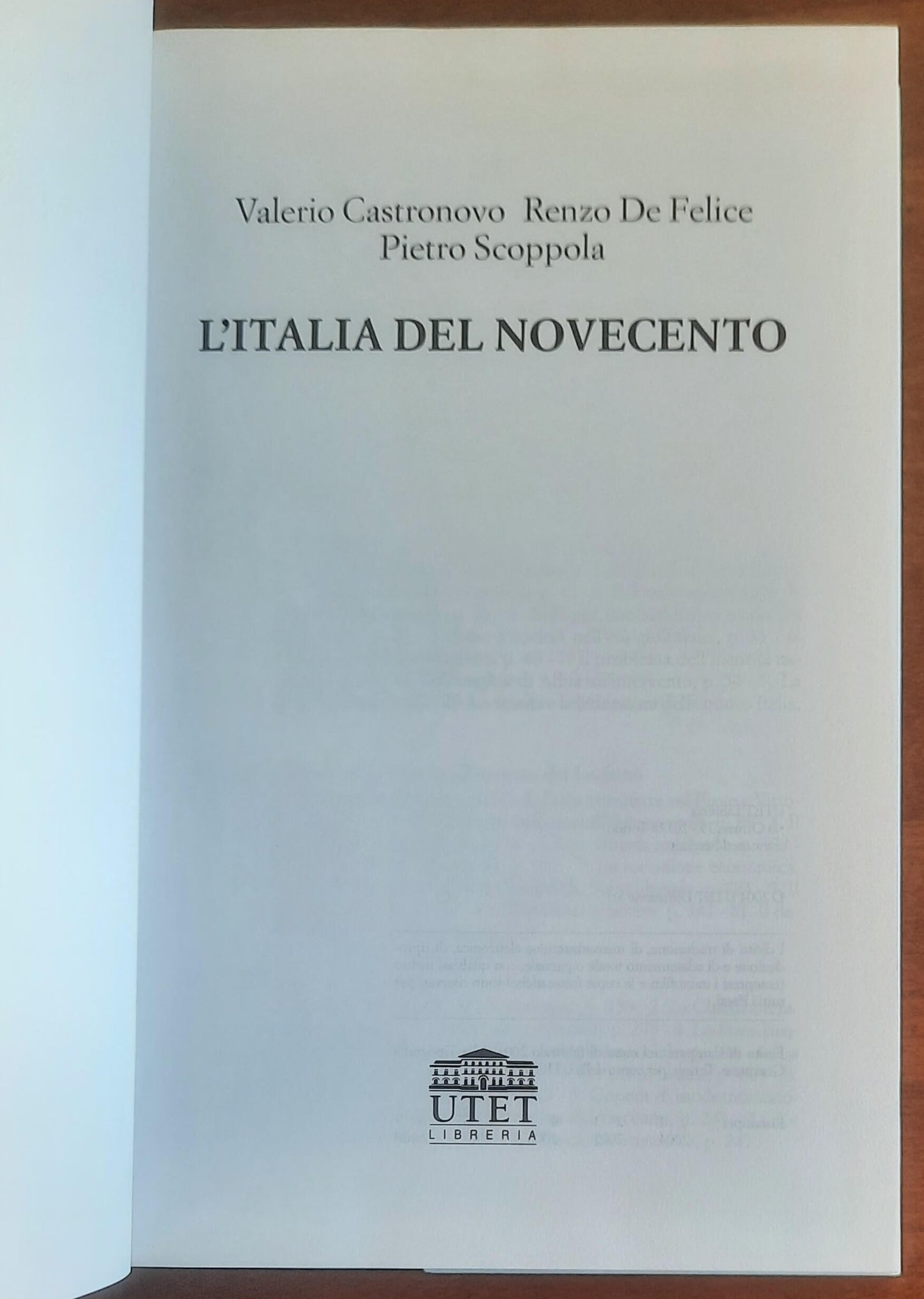 L'Italia del Novecento - Castronovo, De Felice, Coppola - UTET