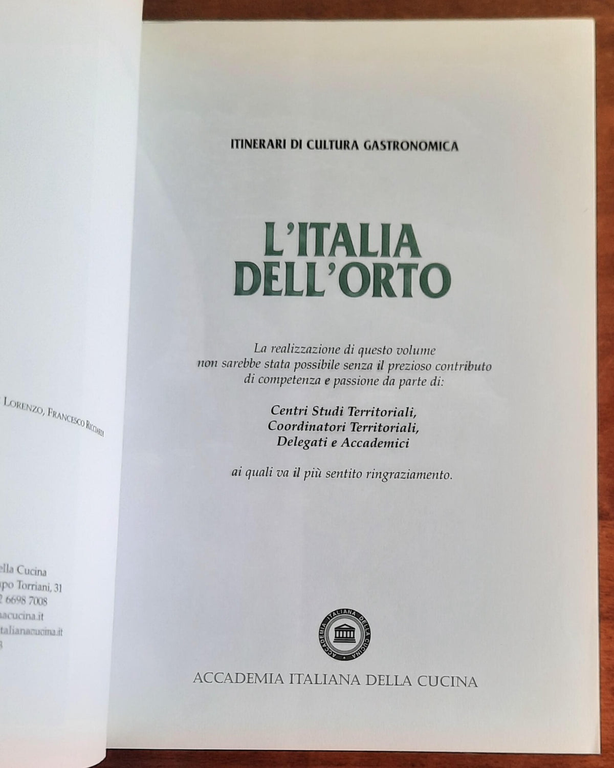 L’Italia dell’orto - Accademia Italiana Della Cucina