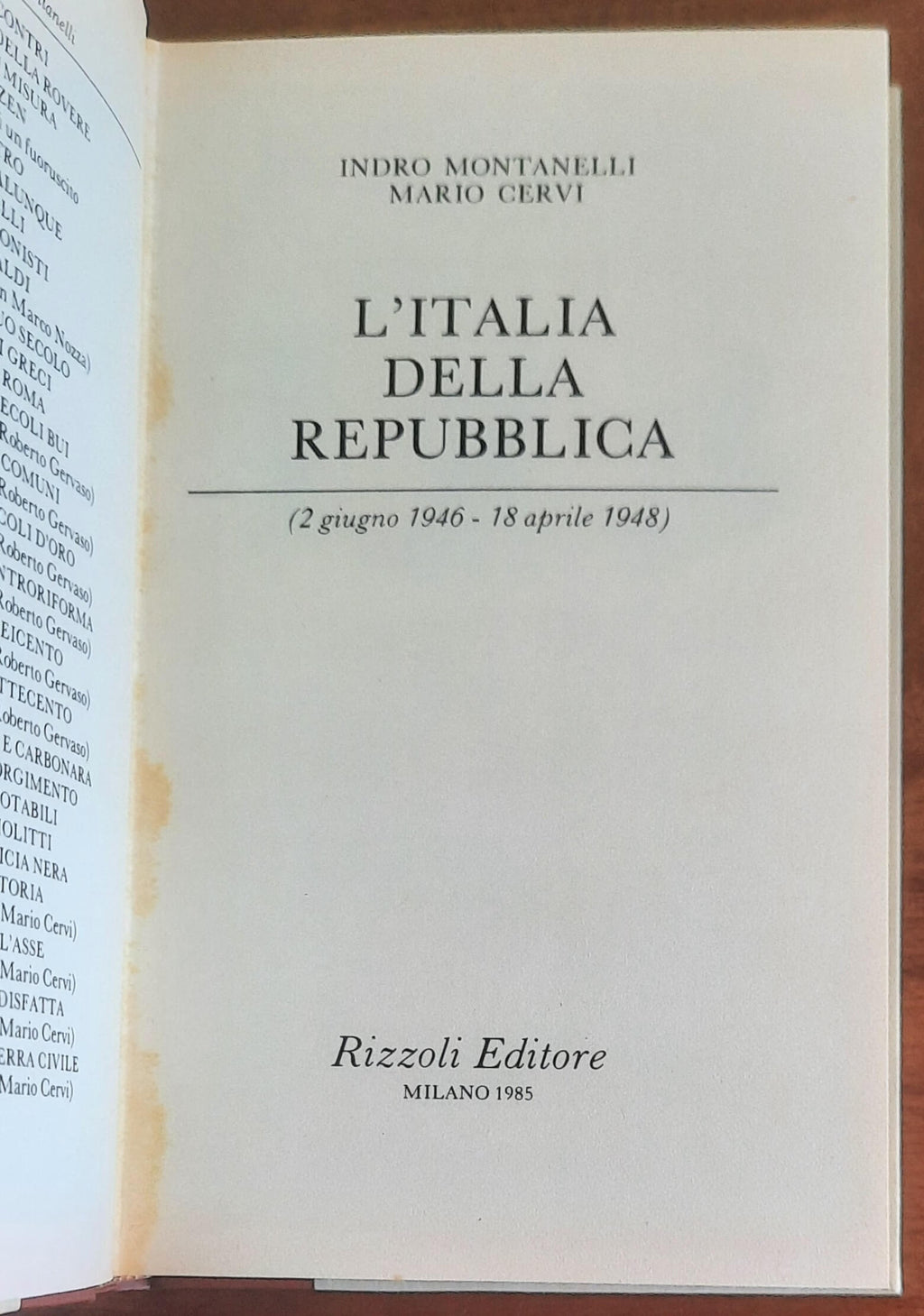 L’Italia della Repubblica (2 giugno 1946 - 18 aprile 1948) - Rizzoli