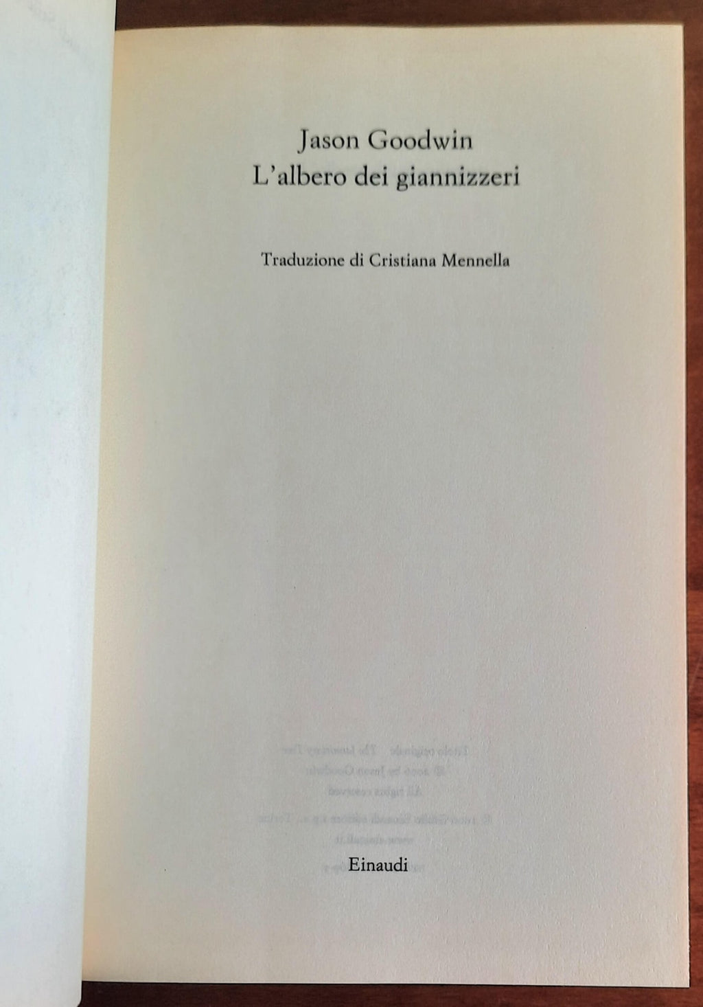 L’ albero dei giannizzeri - Einaudi