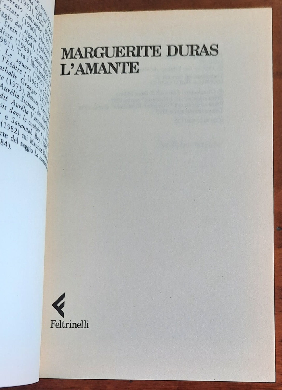 L’amante - di Marguerite Duras