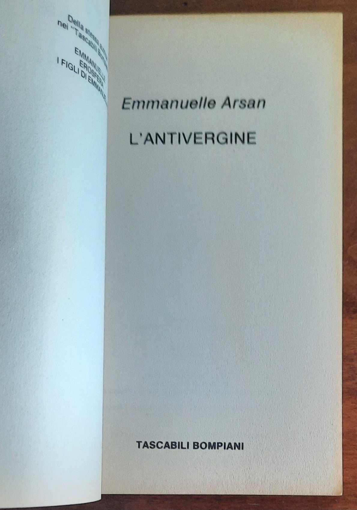 L’antivergine - di Emmanuelle Arsan - Bompiani