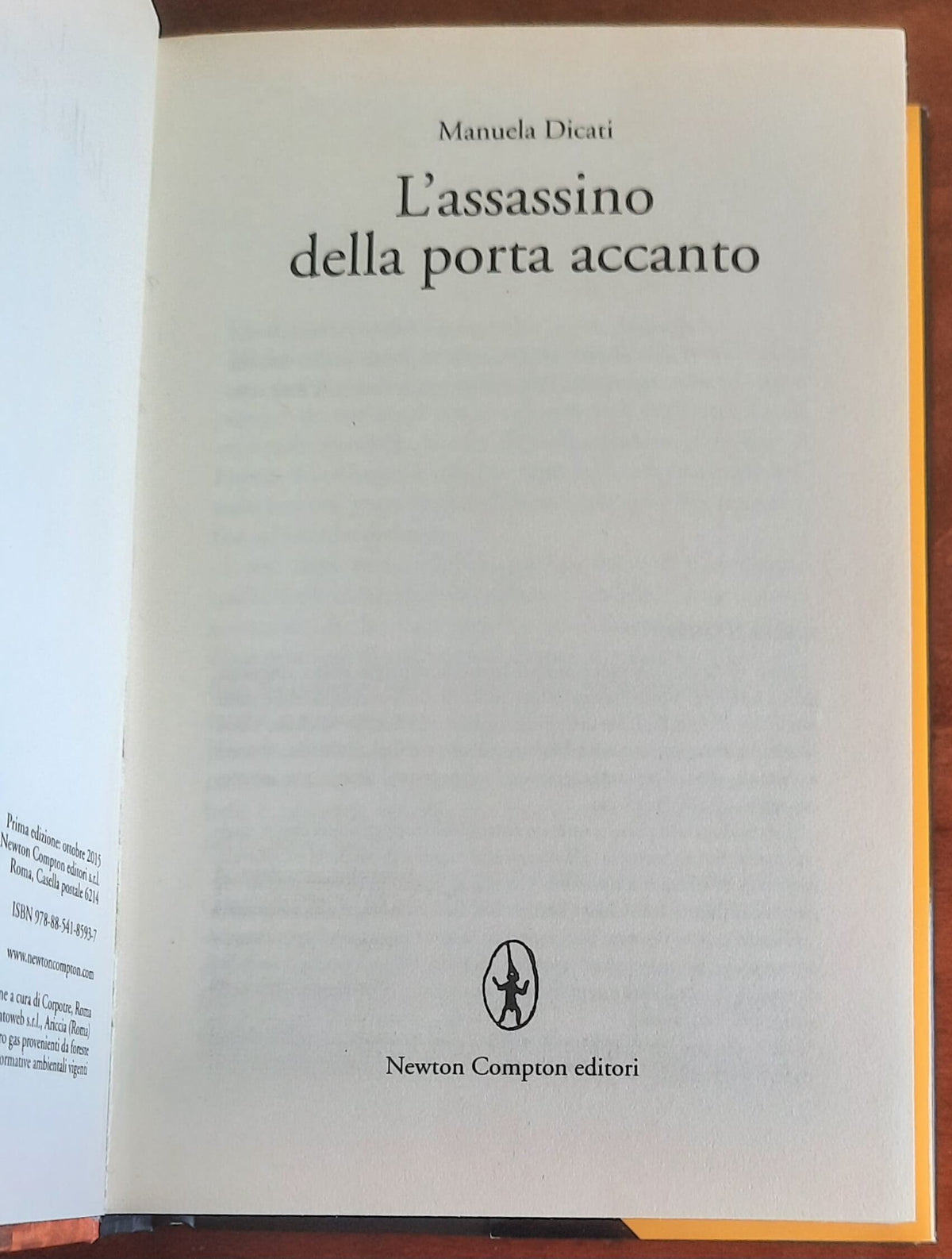 L’assassino della porta accanto - di Manuela Dicati - Newton Compton