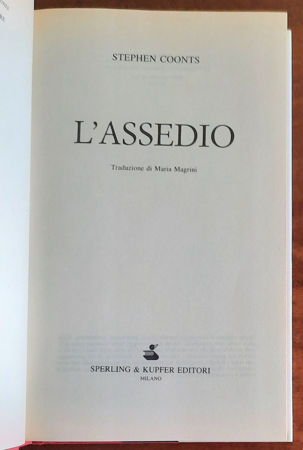 L’assedio di Stephen Coonts - Sperling & Kupfer - 1992