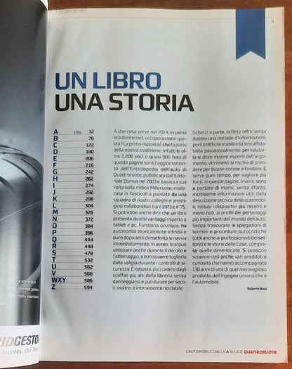 L’automobile dalla A alla Z - Editoriale Domus - Quattroruote - 2014