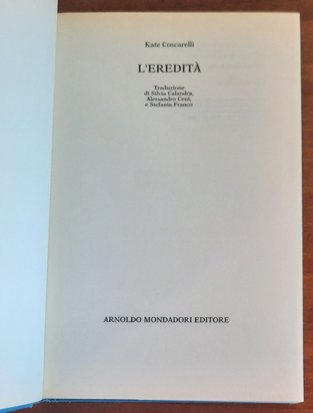 L’eredità - di Kate Coscarelli - Libreria Biellese