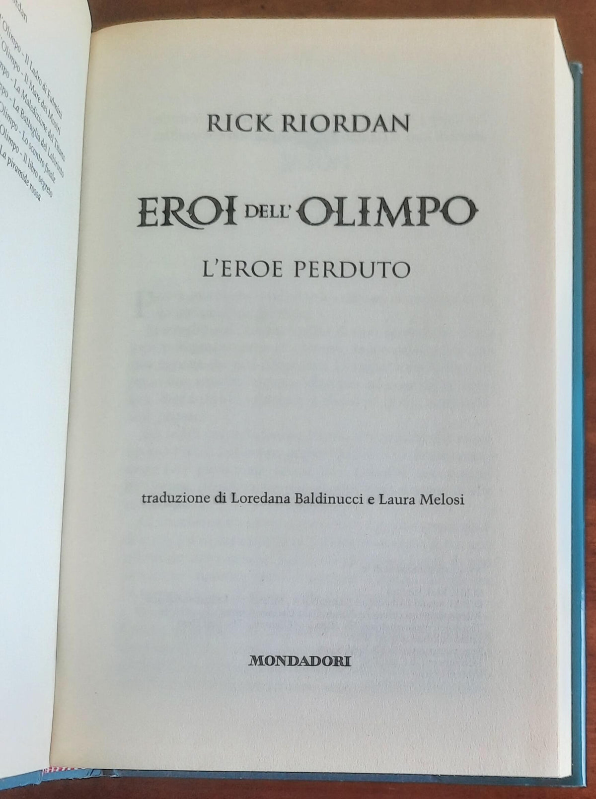L’eroe perduto. Eroi dell’Olimpo - vol. 1