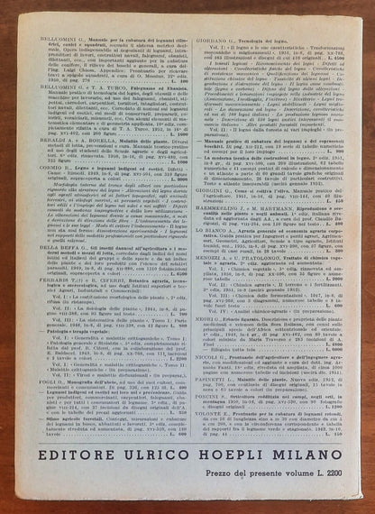 L’identificazione dei legnami - Giovanni Cecchini - Hoepli
