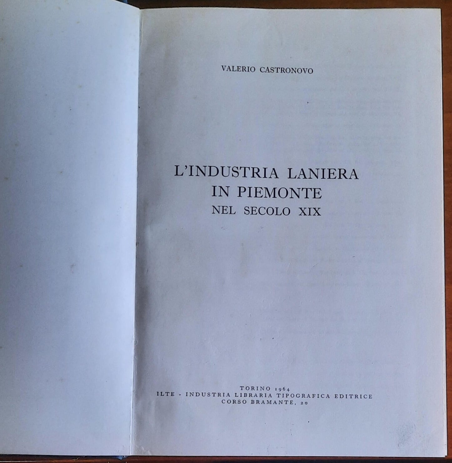 L'industria laniera in Piemonte nel secolo XIX