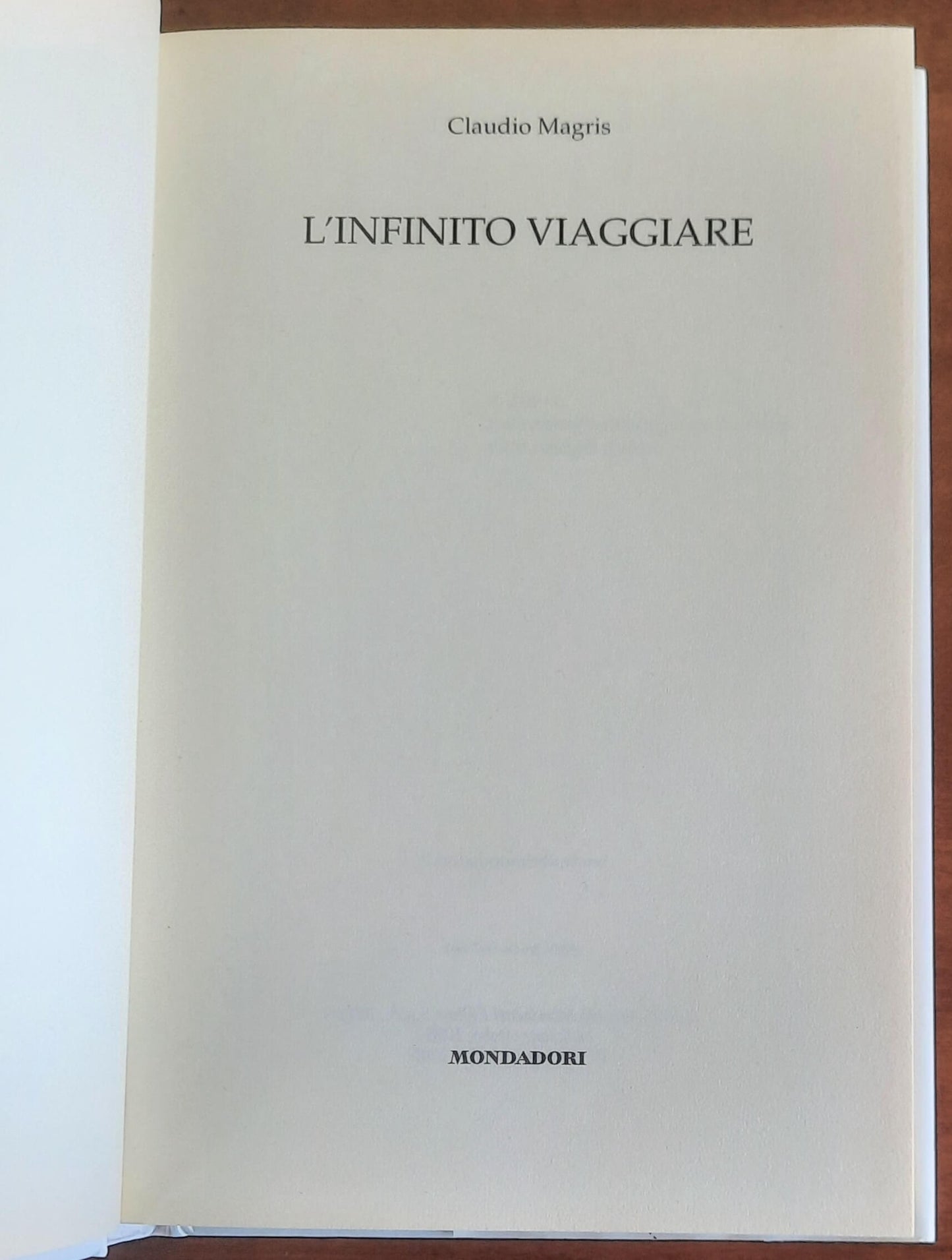 L’infinito viaggiare - di Claudio Magris - Mondadori