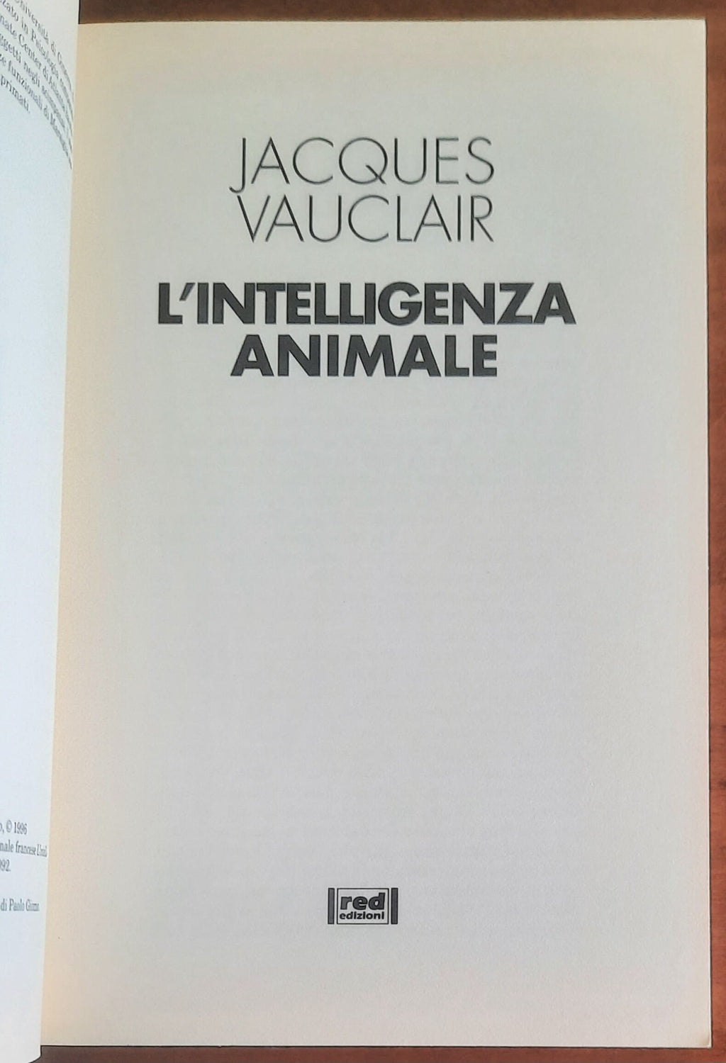 L’intelligenza animale - di Jacques Vauclair - Red Edizioni