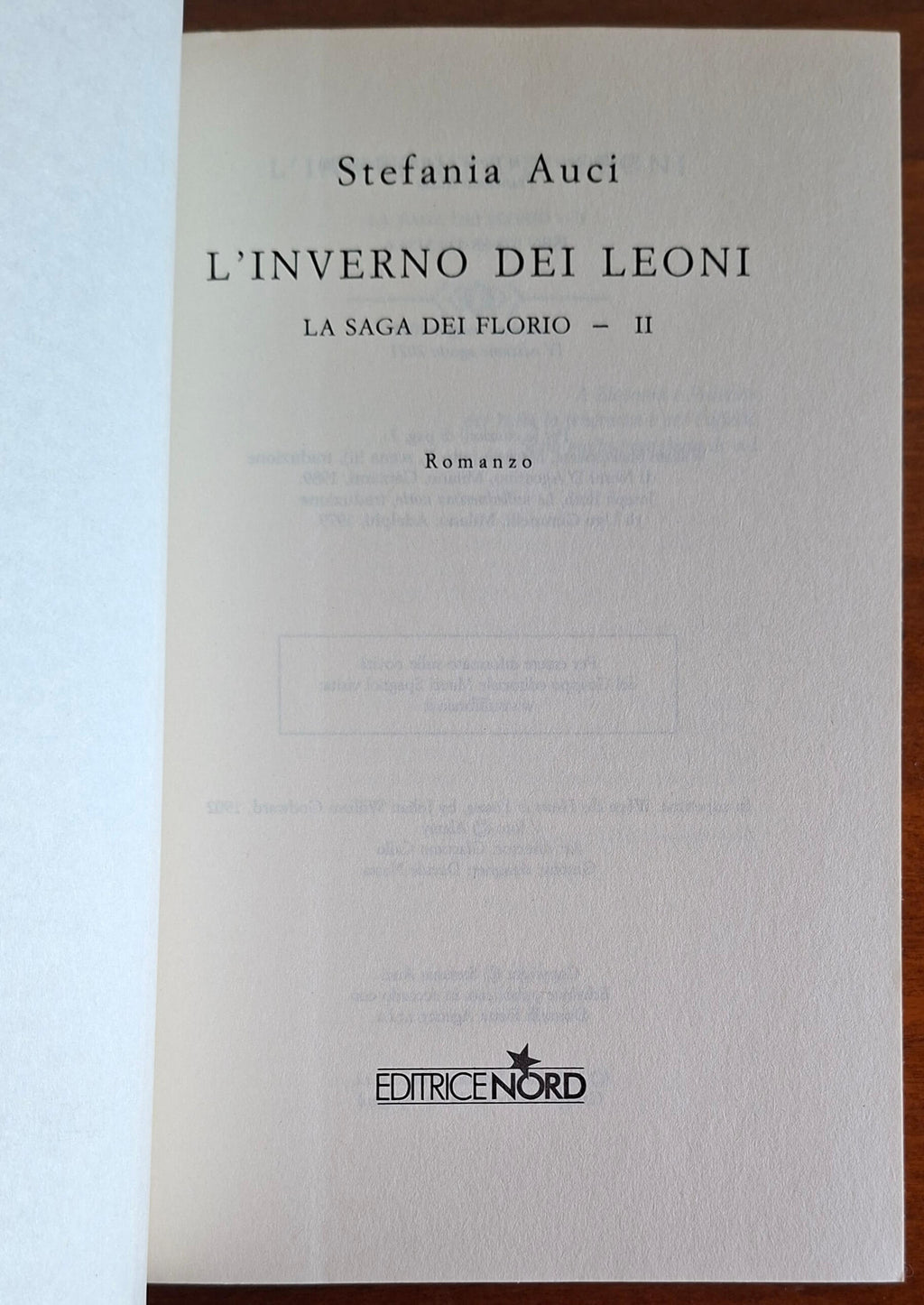 L'inverno dei Leoni. La saga dei Florio II - Stefania Auci - Editrice Nord