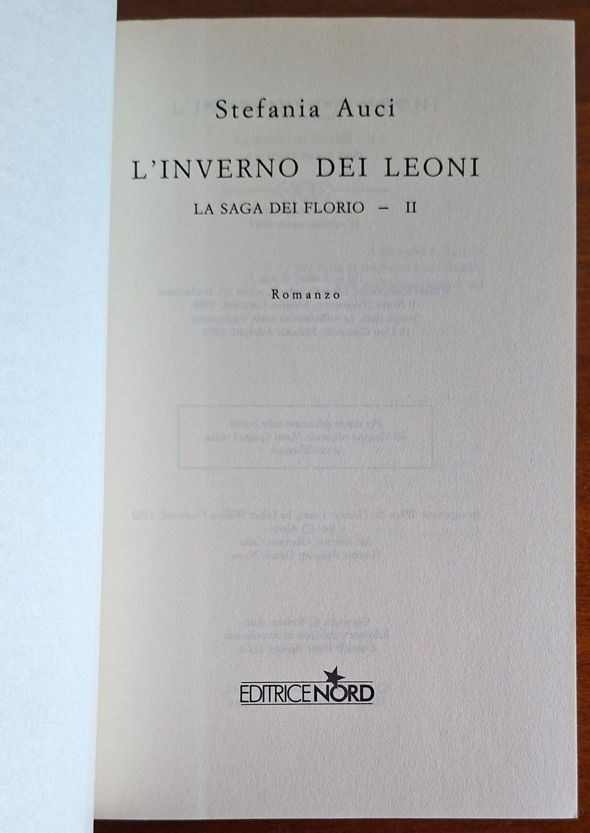 L'inverno dei Leoni. La saga dei Florio II - Stefania Auci - Editrice Nord