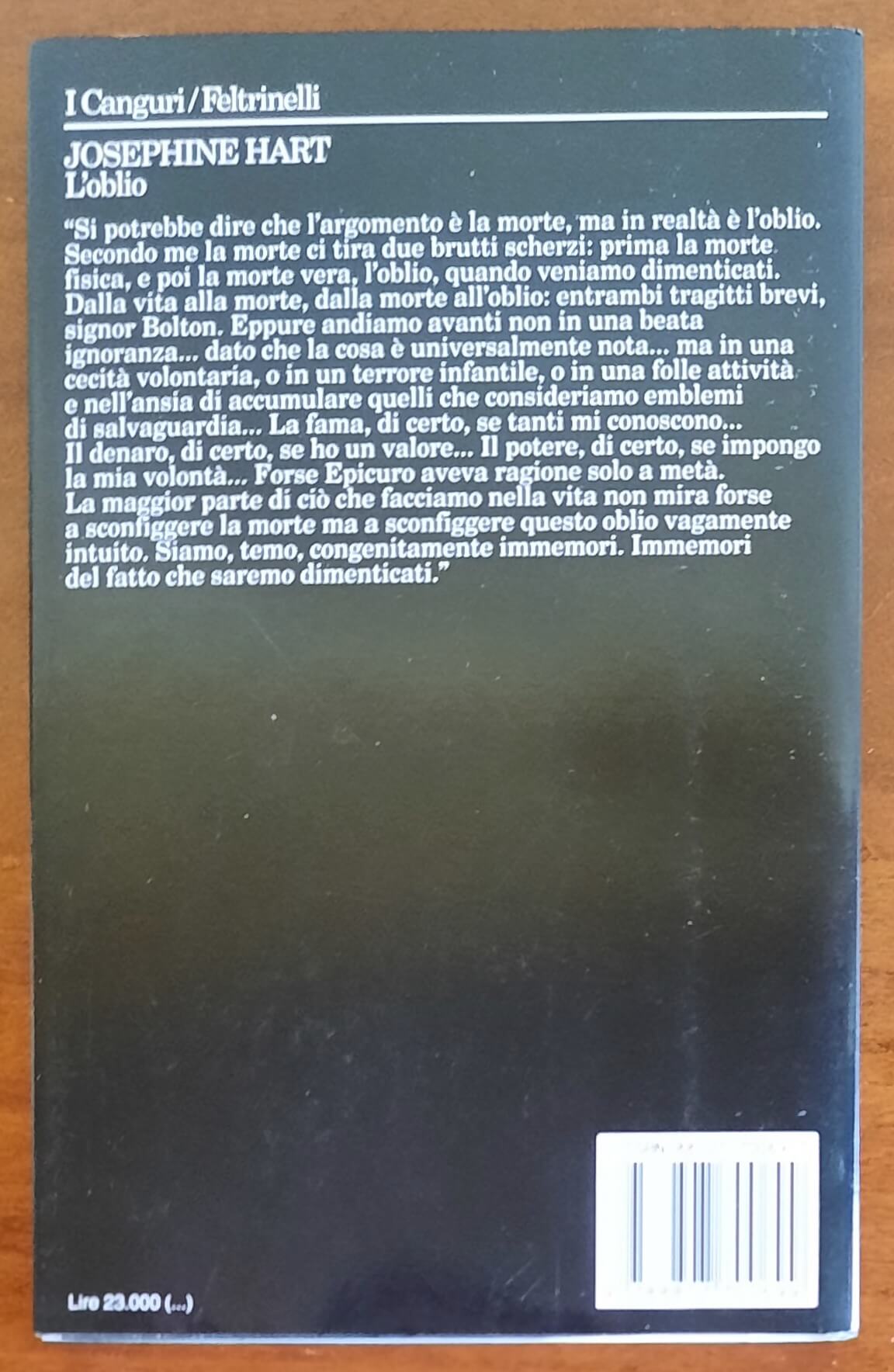 L’oblio - di Josephine Hart - Feltrinelli