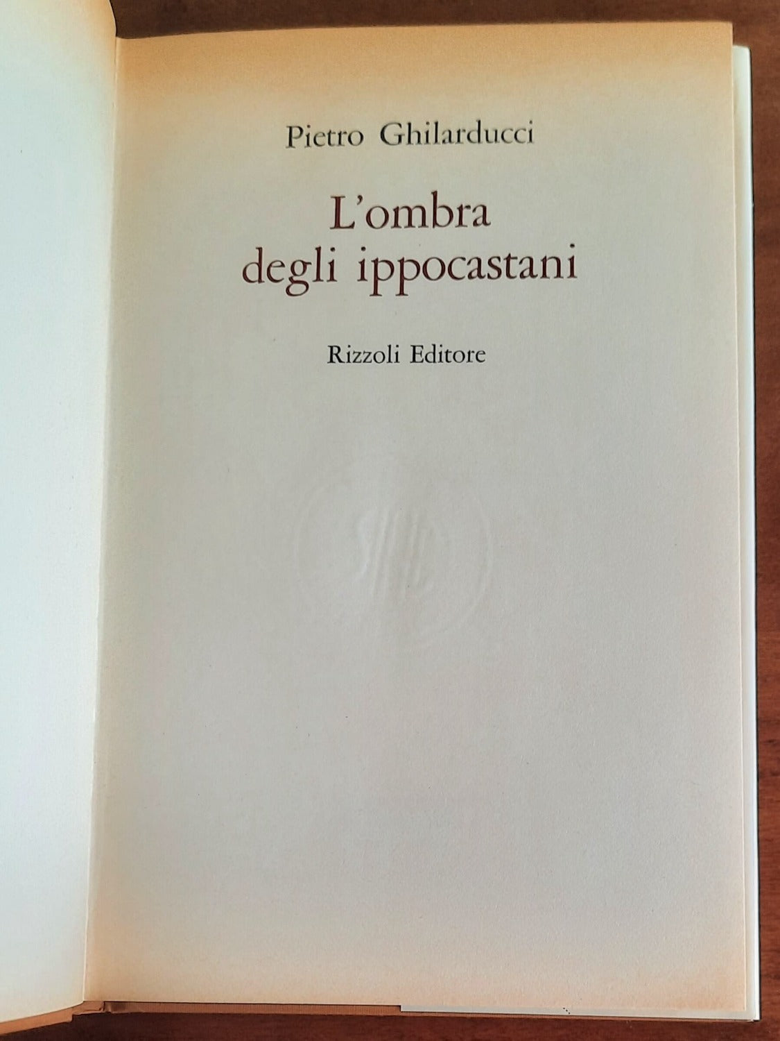 L’ombra degli ippocastani - di Pietro Ghilarducci