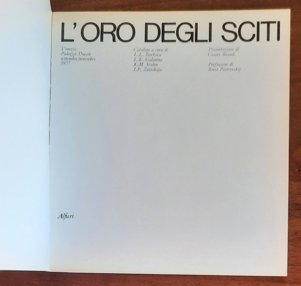 L’oro degli Sciti - Alfieri Edizioni D’arte