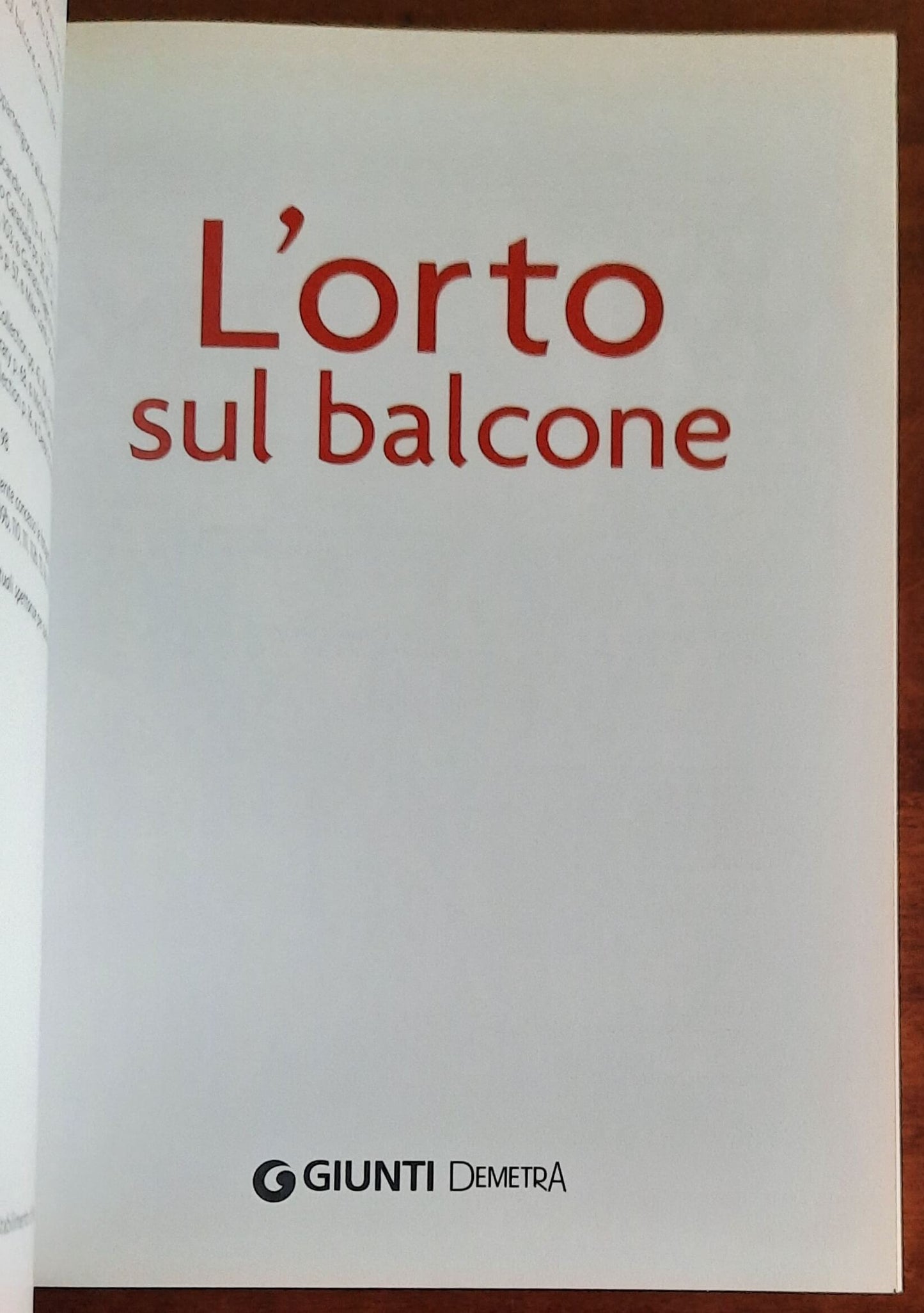 L’orto sul balcone - Giunti - Pollice Verde