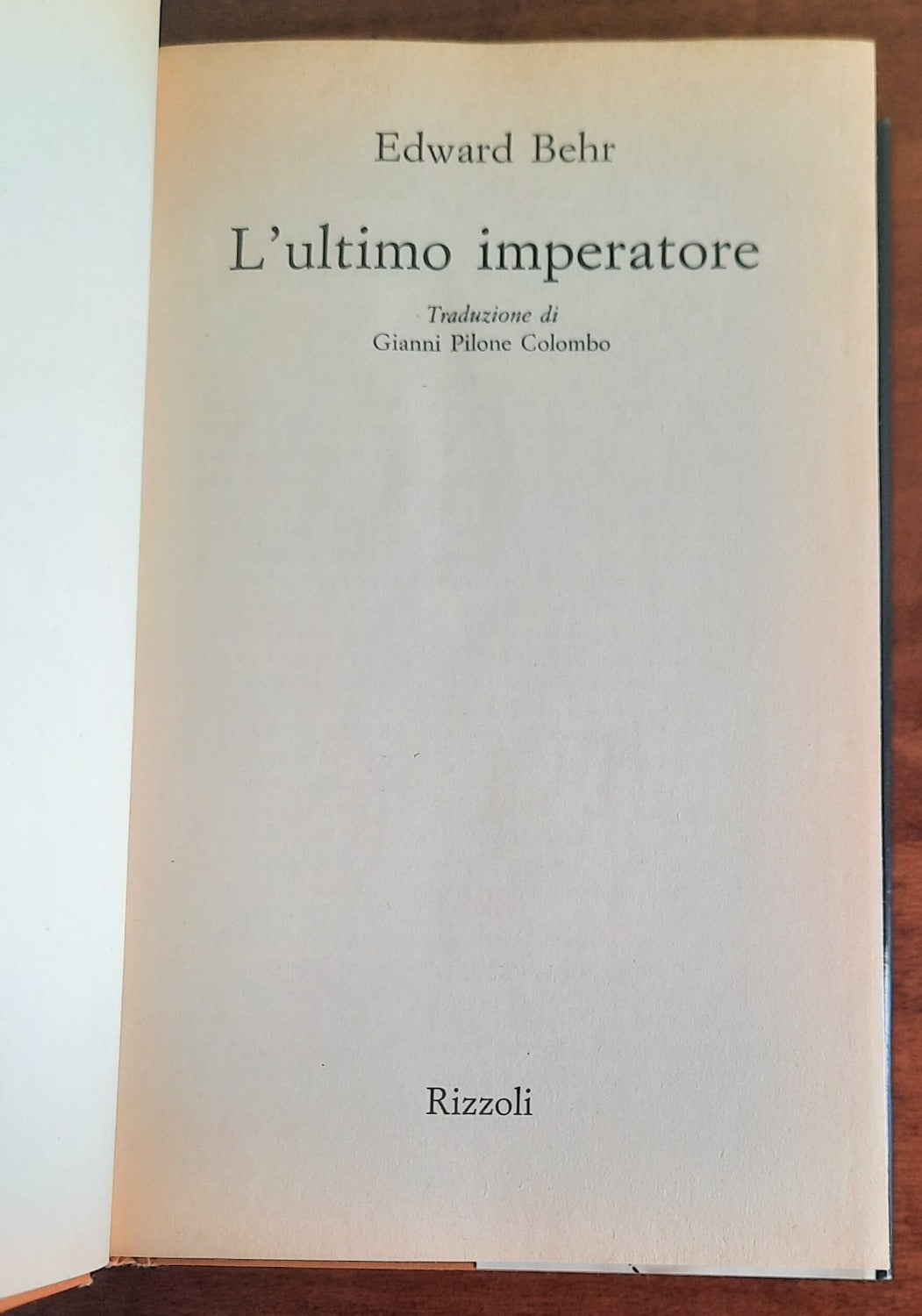 L’ ultimo imperatore - di Edward Behr