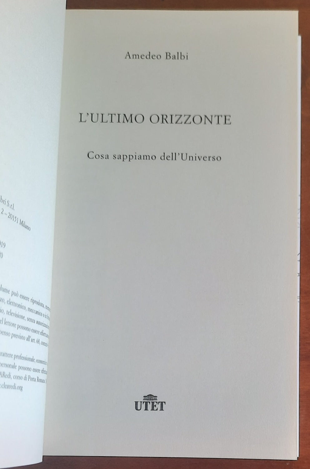 L’ ultimo orizzonte. Cosa sappiamo dell’universo - Libreria Biellese