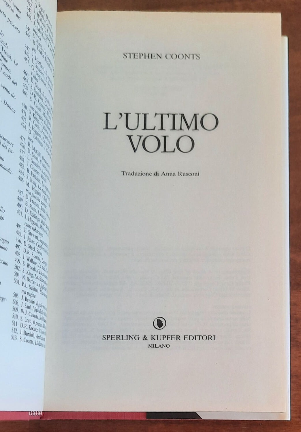 L’ultimo volo - di Stephen Coonts