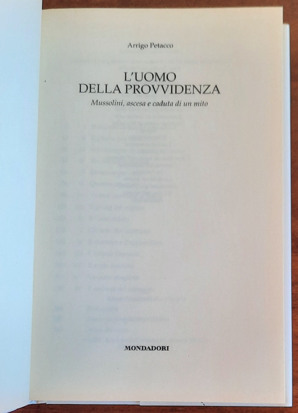 L’uomo della provvidenza. Mussolini, ascesa e caduta di un mito