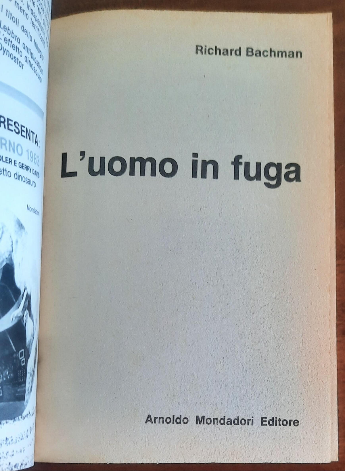 L’uomo in fuga - URANIA n. 962 - Mondadori