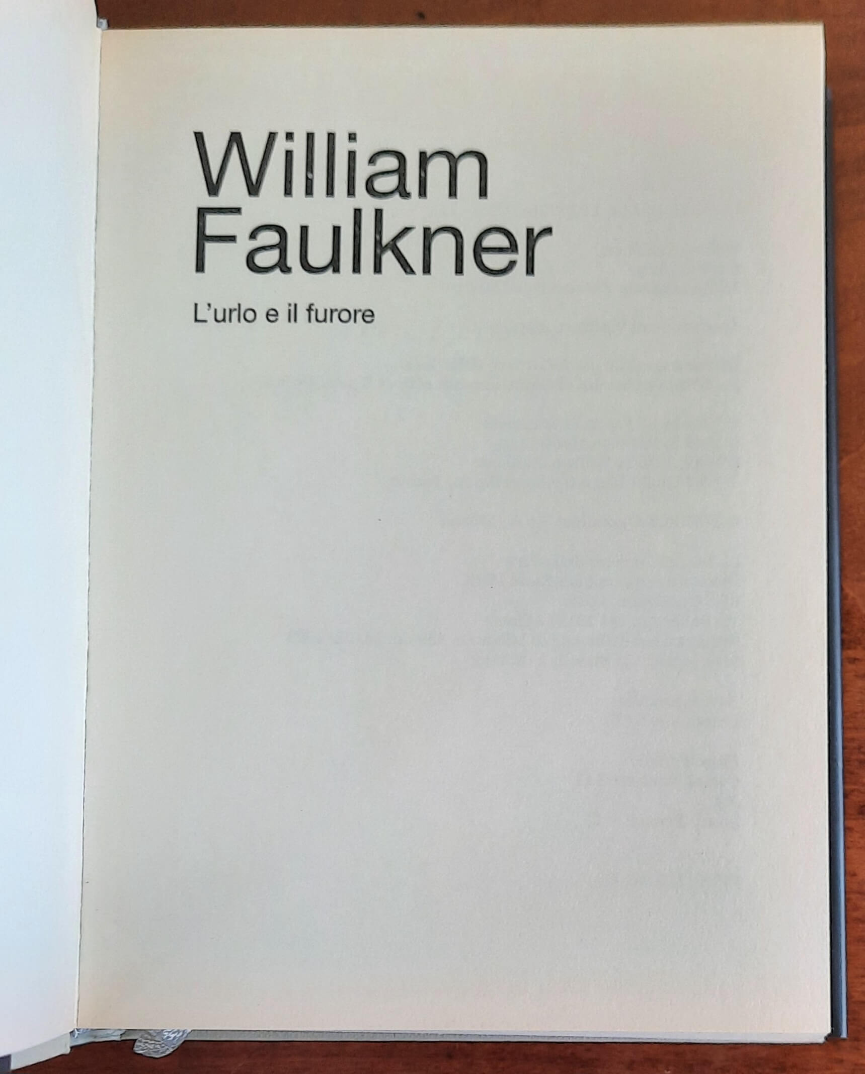 L’urlo e il furore - di William Faulkner - I Nobel della letteratura