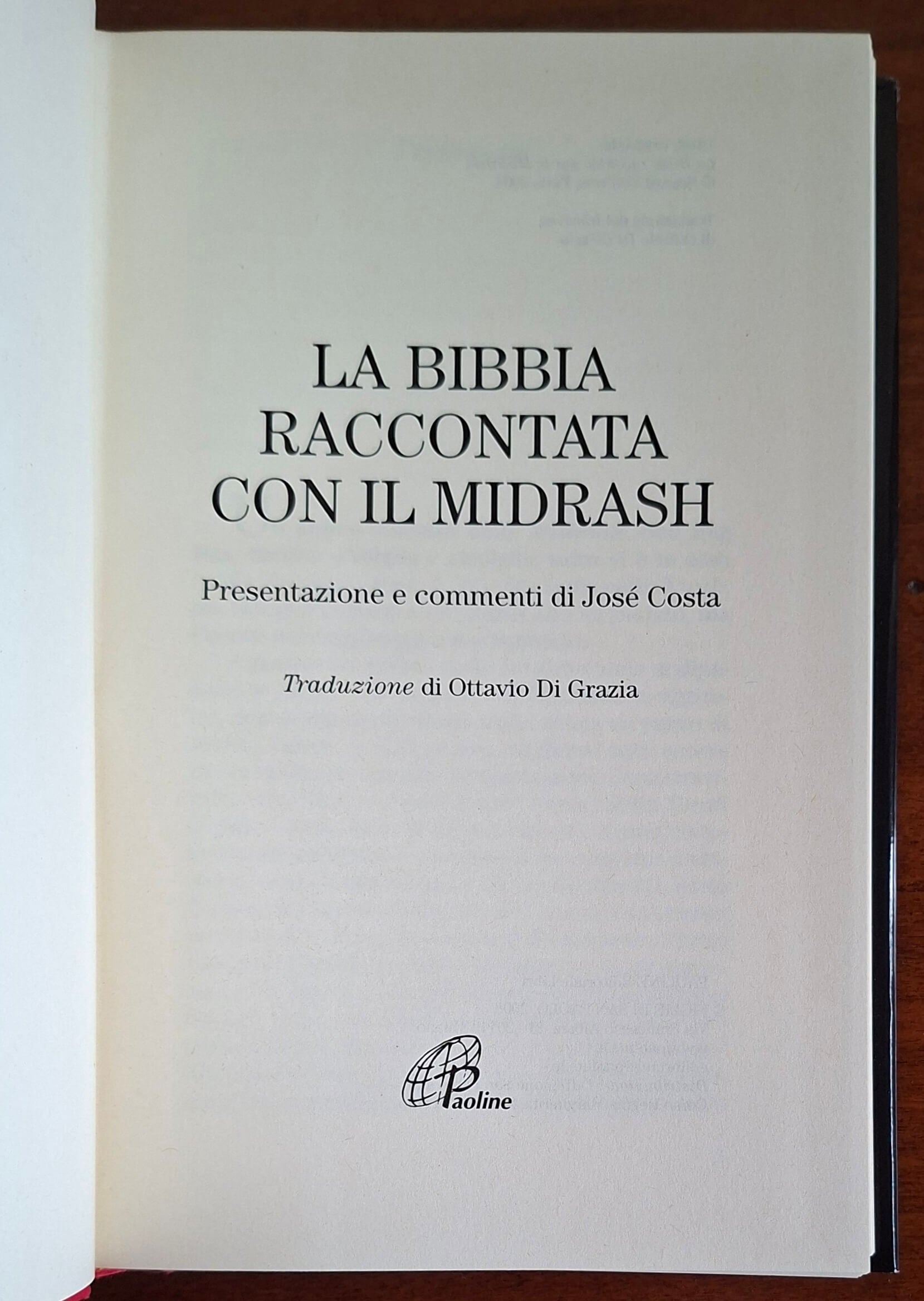 La Bibbia raccontata con il Midrash - Josè Costa - Edizioni Paoline