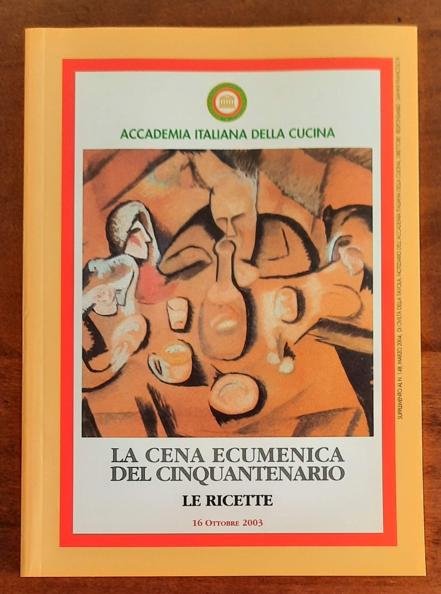 La Cena ecumenica del cinquantenario. Le ricette. 16 ottobre 2003