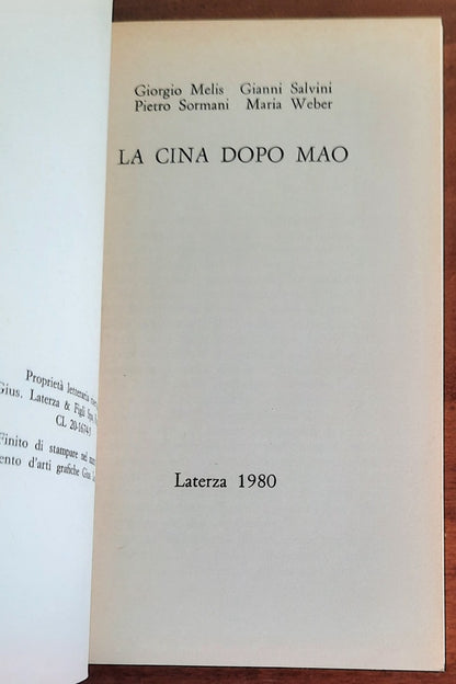 La Cina dopo Mao - Editori Laterza