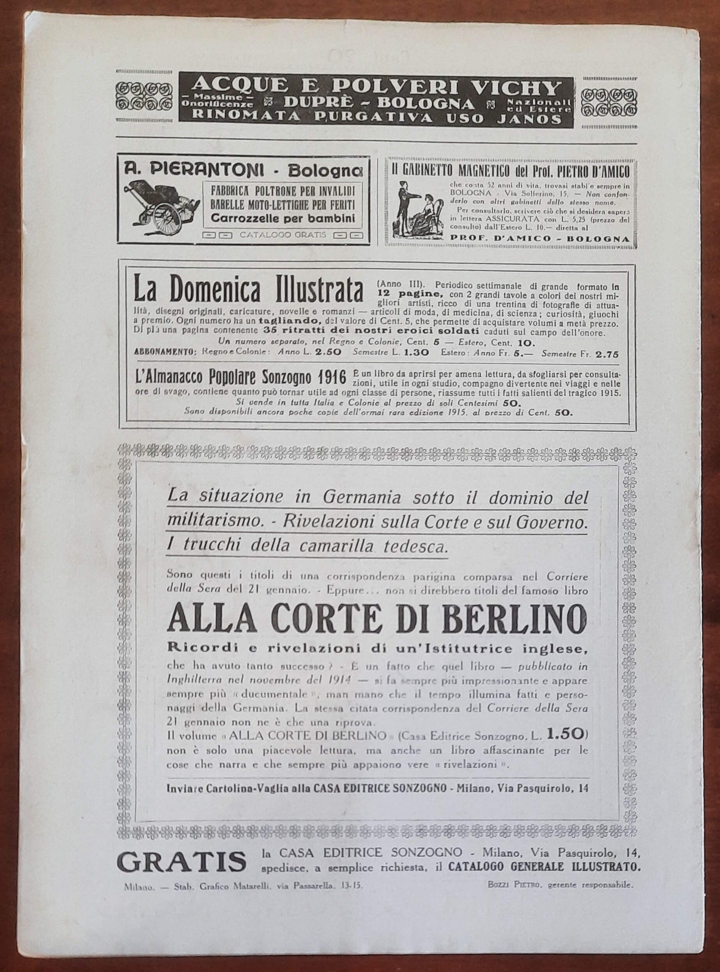La Guerra Italiana Cronistoria Illustrata degli Avvenimenti - 13 Febbraio 1916 - III Serie n.13 - Sonzogno