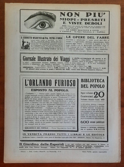 La Guerra Italiana Cronistoria Illustrata degli Avvenimenti - 21 Gennaio 1917 - IV Serie n.11 - Sonzogno