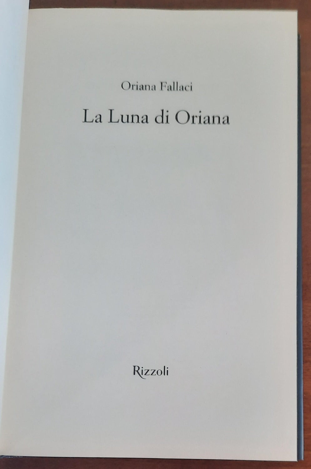 La Luna di Oriana - Rizzoli - 2018 - Libreria Biellese