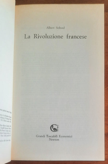 La Rivoluzione francese - di Albert Soboul - Newton Compton