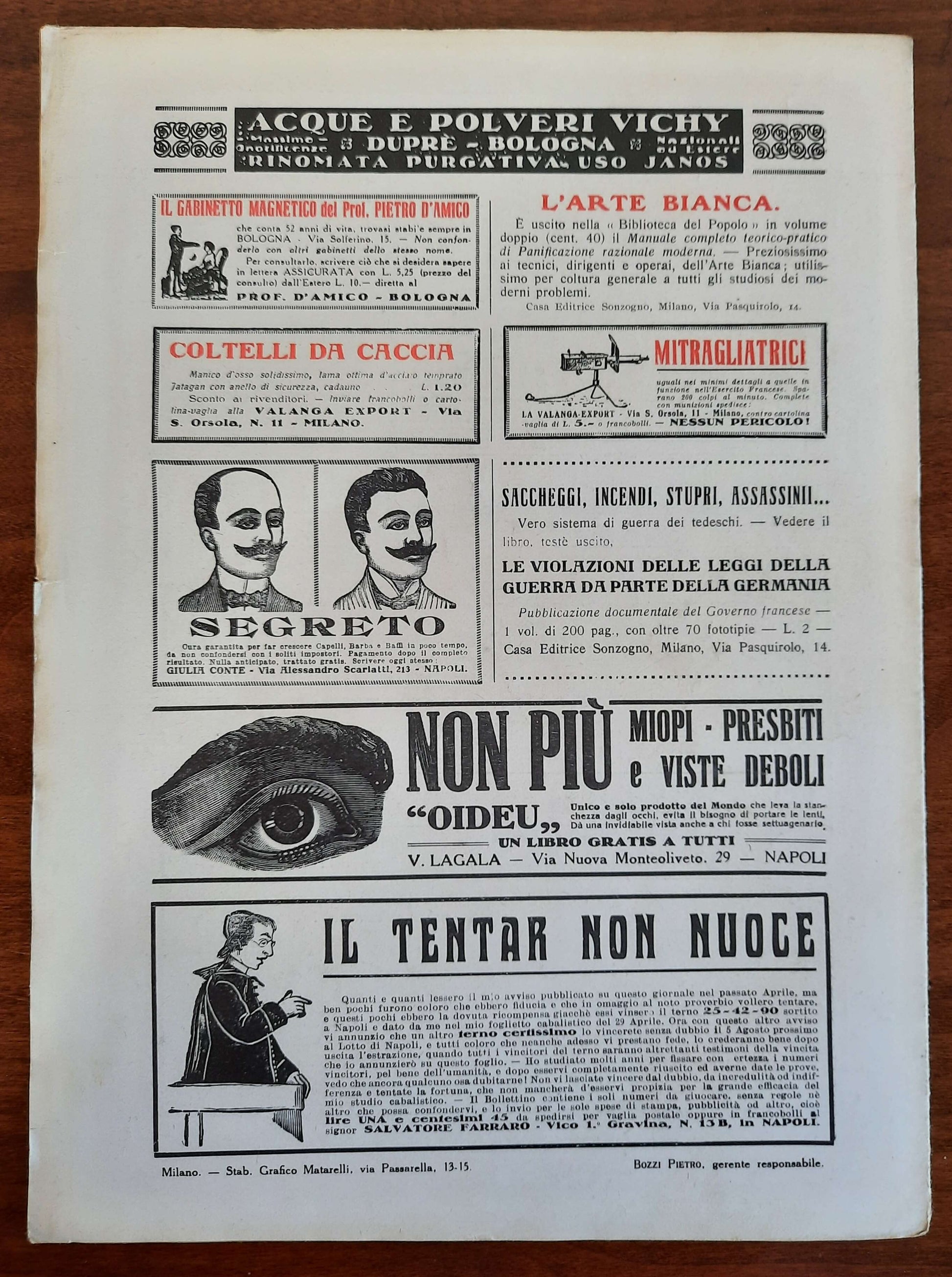 La Guerra Italiana Cronistoria Illustrata degli Avvenimenti - 23 Luglio 1916 - III Serie n.11 - Sonzogno