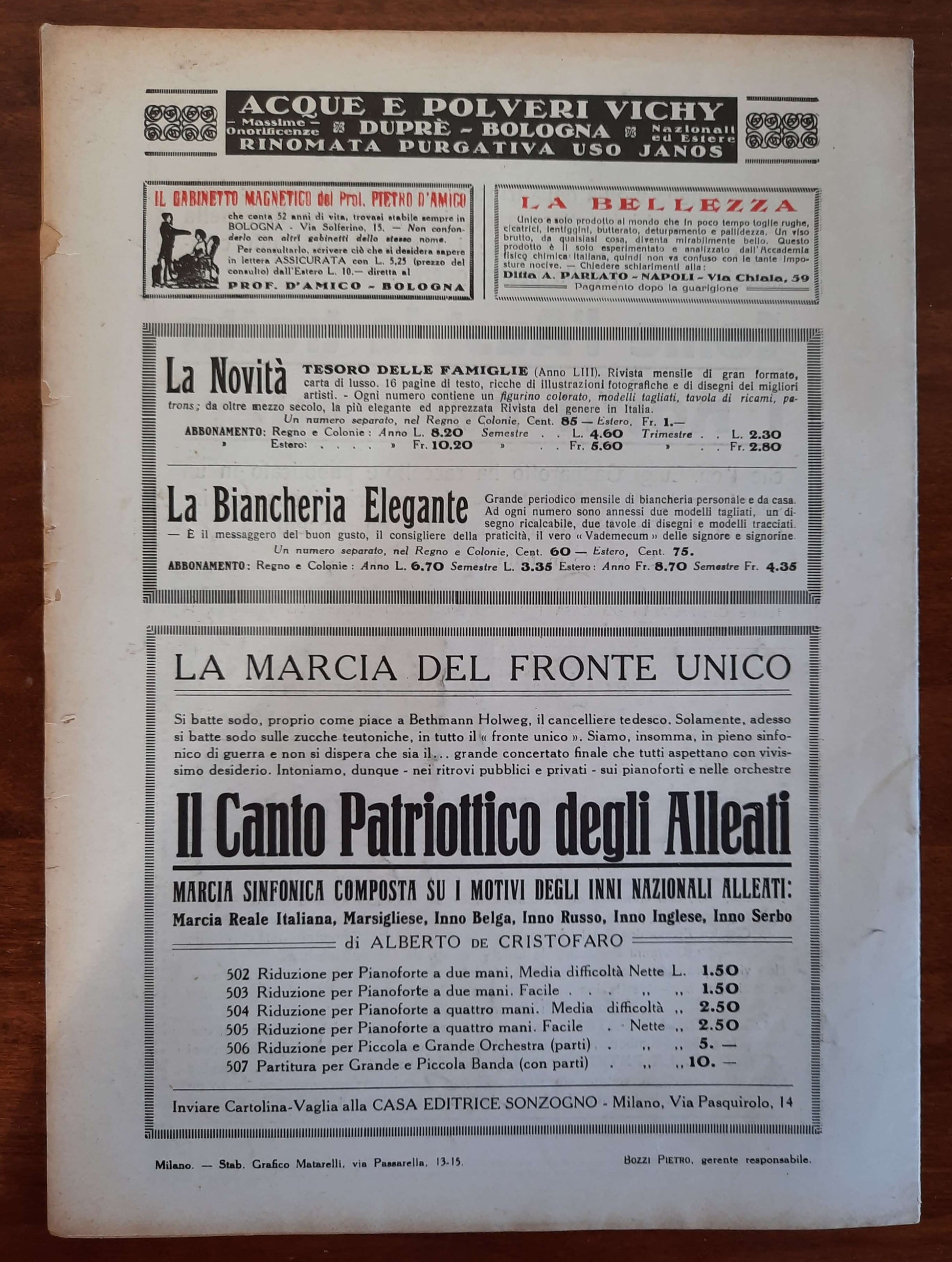 La Guerra Italiana Cronistoria Illustrata degli Avvenimenti - 27 Agosto 1916 - III Serie n.16 - Sonzogno