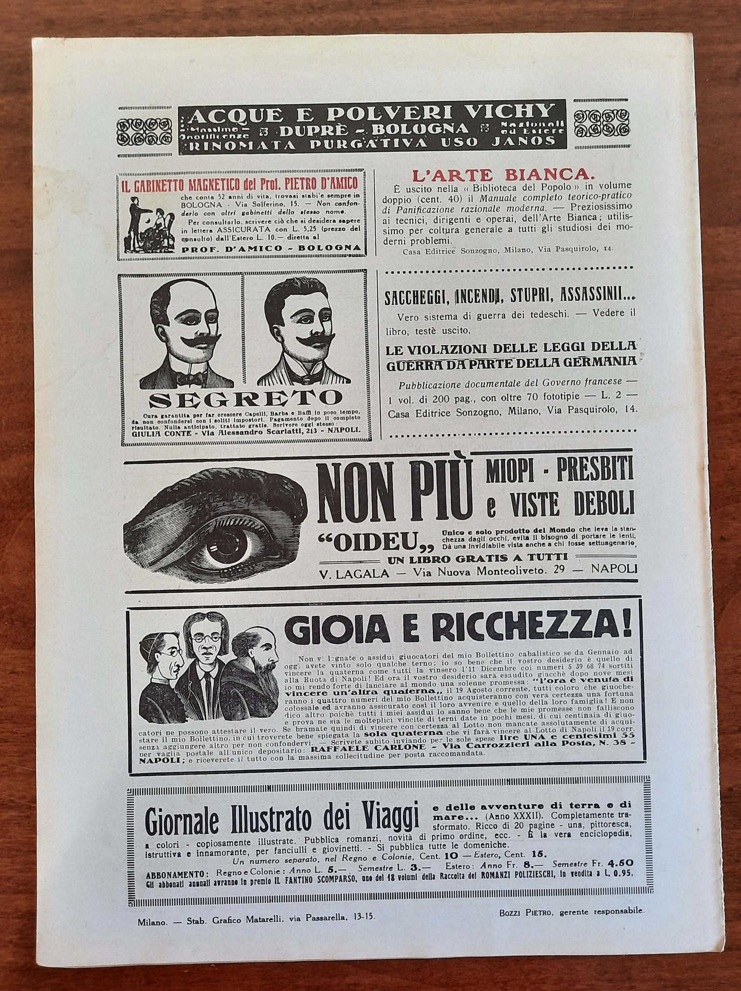 La Guerra Italiana Cronistoria Illustrata degli Avvenimenti - 6 Agosto 1916 - III Serie n.13 - Sonzogno