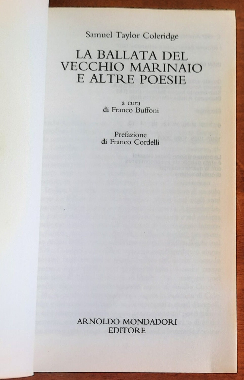 La ballata del vecchio marinaio e altre poesie