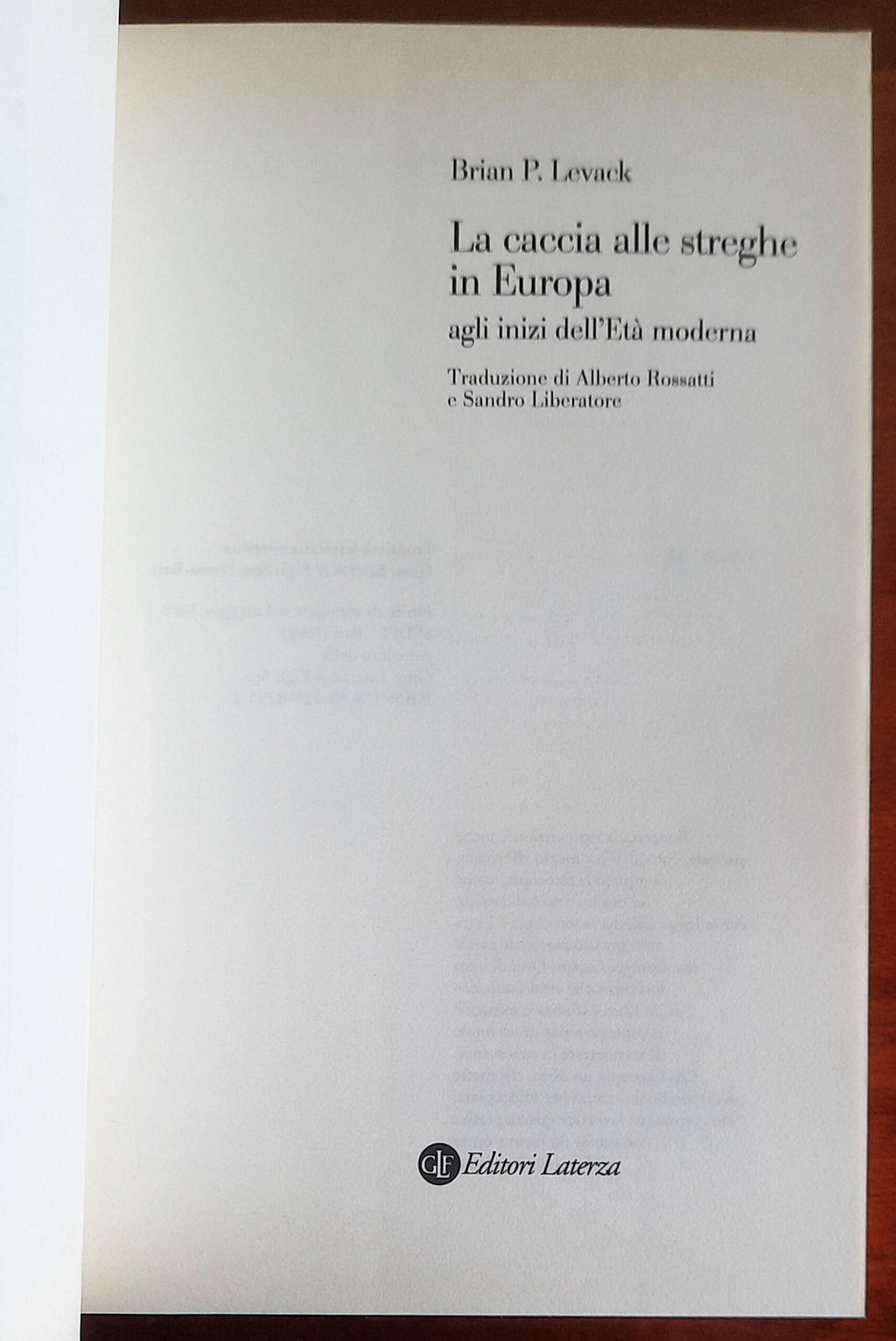 La caccia alle streghe in Europa agli inizi dell'Età moderna - Laterza