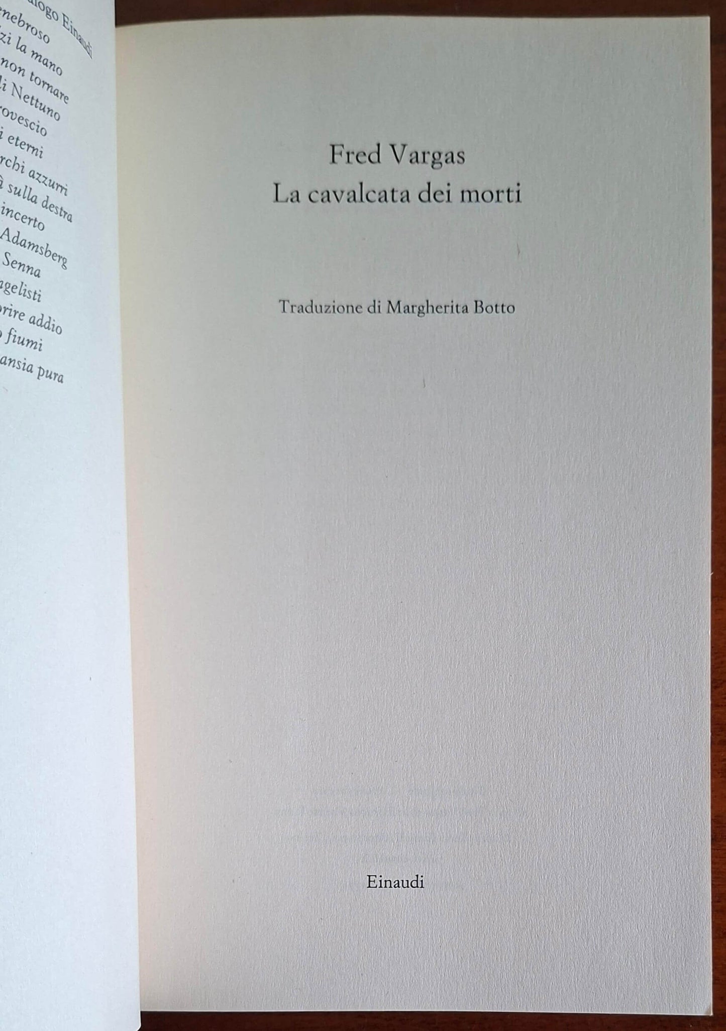 La cavalcata dei morti - di Fred Vargas - Einaudi