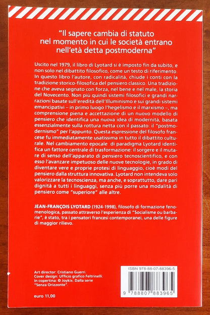 La condizione postmoderna. Rapporto sul sapere - Jean-François Lyotard