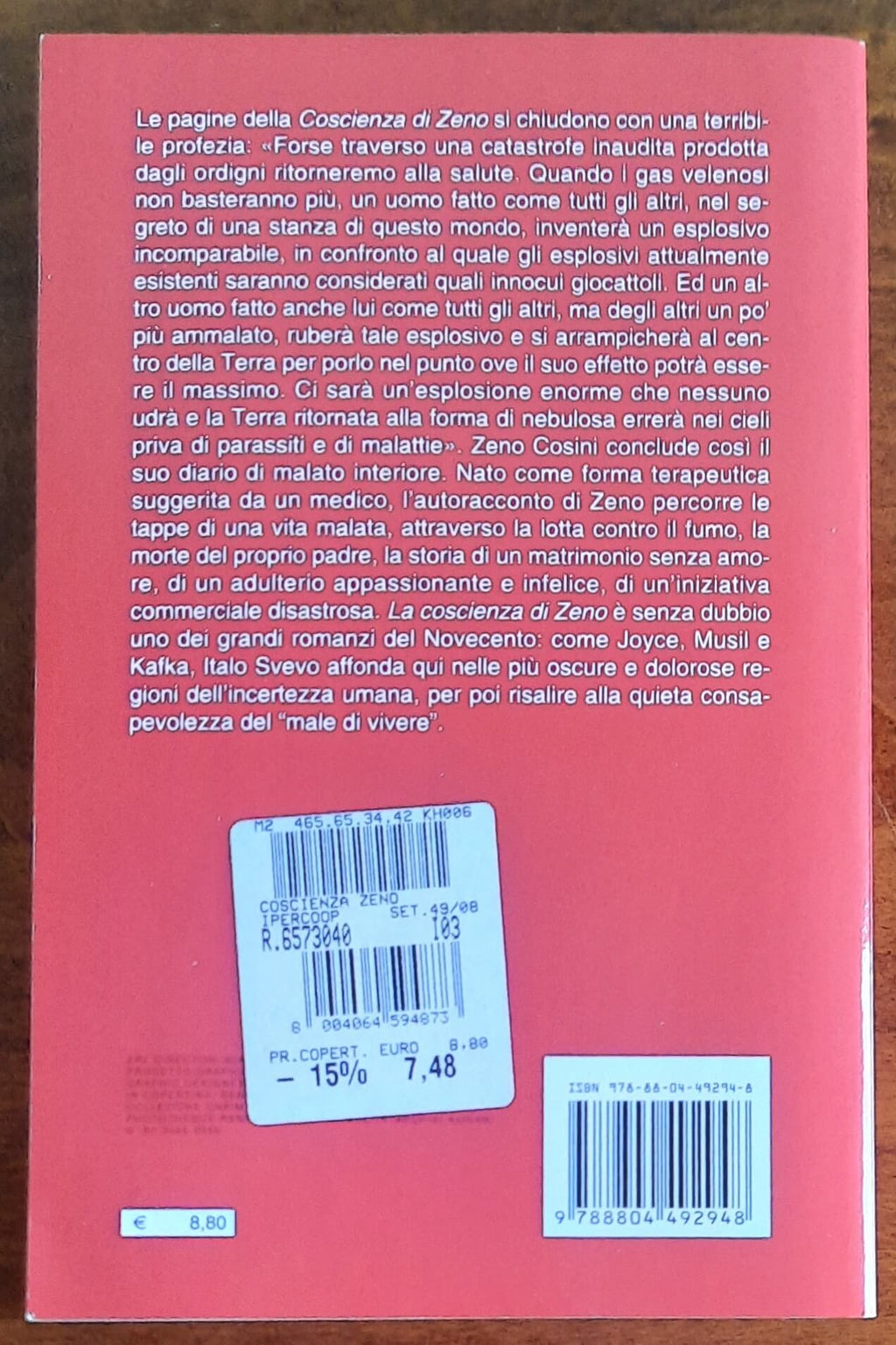 La coscienza di Zeno - di Italo Svevo - Mondadori Oscar