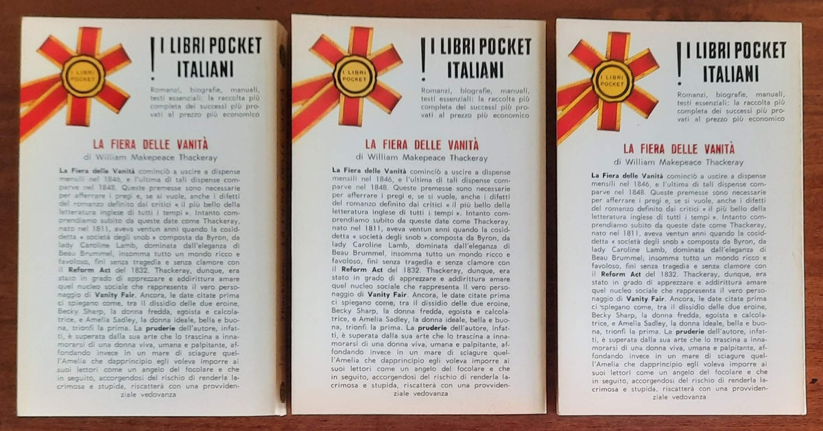 La fiera delle vanità - in 3 vol. - Libreria Biellese